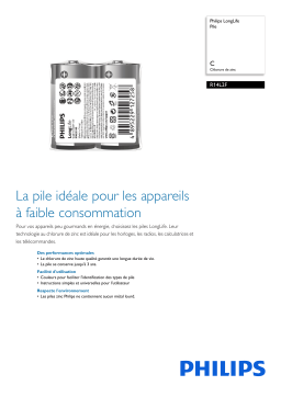 Philips R14L2F/40 LongLife Pile Manuel utilisateur