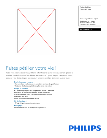 Philips ADD4901GR/10 Machine à soda Manuel utilisateur | Fixfr