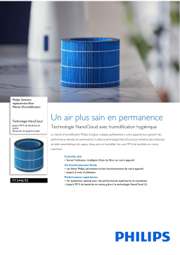 Philips FY3446/30 Genuine replacement filter Mèche d'humidification Manuel utilisateur