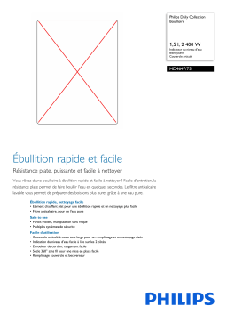 Philips HD4647/75 Daily Collection Bouilloire Manuel utilisateur