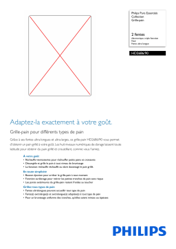 Philips HD2686/90 Pure Essentials Collection Grille-pain Manuel utilisateur