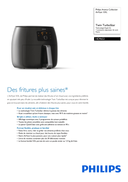 Philips HD9652/90R1 Avance Collection Airfryer XXL Manuel utilisateur