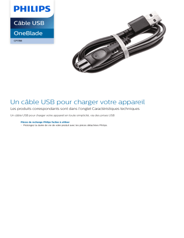 Philips CP1788/01 Cable USB Manuel utilisateur | Fixfr