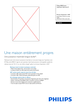 Philips XC8045/01R1 8000 Series Aspirateur balai sans fil Manuel utilisateur