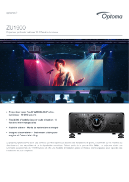 Optoma ZU1900 Ultra bright professional WUXGA laser projector Manuel du propriétaire