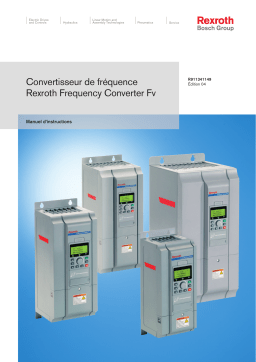 Bosch Rexroth R911341149 Convertisseur de fréquence Frequency Converter Fv Manuel utilisateur