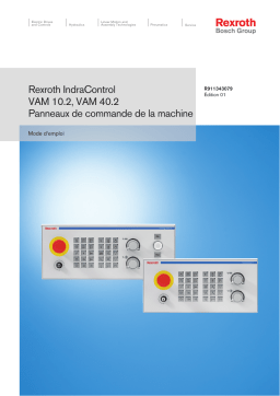 Bosch Rexroth R911343079 IndraControl VAM 10.2 Manuel utilisateur