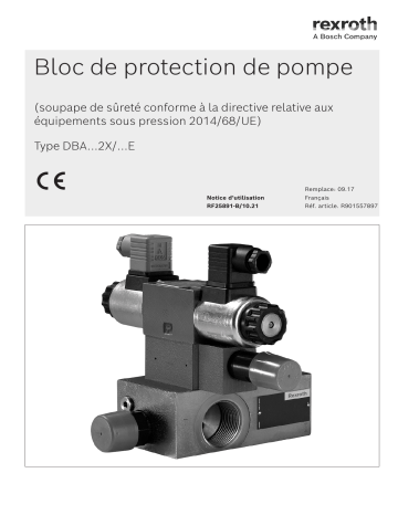 Bosch Rexroth RF25891-B Bloc de protection de pompe Manuel utilisateur | Fixfr