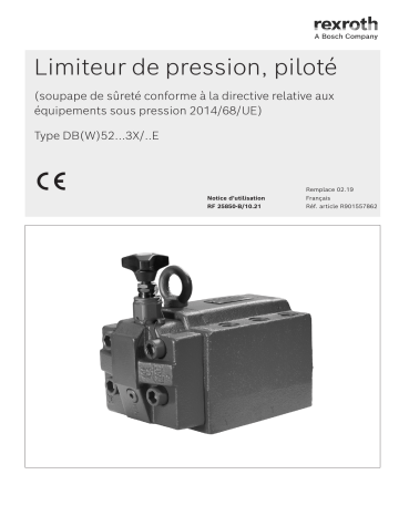 Bosch Rexroth RF25850-B Limiteur de pression Manuel utilisateur | Fixfr