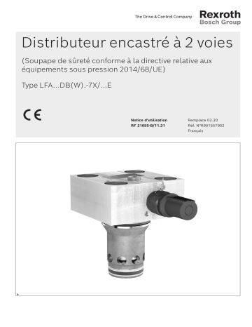 Bosch Rexroth RF21055-B Distributeur encastré à 2 voies Manuel utilisateur | Fixfr