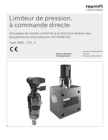 Bosch Rexroth RF25402-B Limiteur de pression Manuel utilisateur | Fixfr
