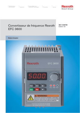 Bosch Rexroth R911339799 Convertisseur de fréquence EFC 3600 Manuel utilisateur