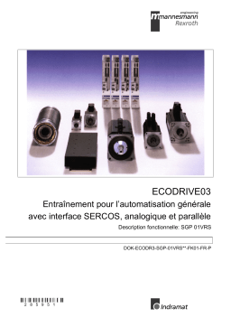 Bosch Rexroth R911285951 ECODRIVE03 Entraînement pour l’automatisation générale avec interface SERCOS Manuel utilisateur