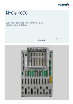 Bosch Rexroth R911410094 NYCe 4000 Système de contrôle de mouvement multi-axes Boîtiers standard NY40x3 Manuel utilisateur