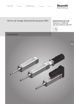 Bosch Rexroth R320103103 Vérins de levage électromécaniques EMC Manuel utilisateur