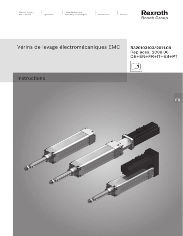 Bosch Rexroth R320103103 Vérins de levage électromécaniques EMC Manuel utilisateur | Fixfr