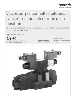 Bosch Rexroth RF29115-XE-B Valves porportionnelles pilotées Manuel utilisateur