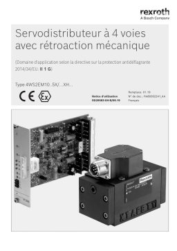 Bosch Rexroth RF29583-XH-B Servodistributeur à 4 voies avec rétroaction mécanique Manuel utilisateur