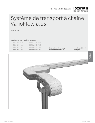 Bosch Rexroth 3842549803 Système de convoie par chaîne VarioFlow plus Manuel utilisateur | Fixfr