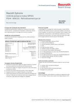 Bosch Rexroth R911345551 Sytronix Unité de pompe à moteur MPA01 PGH4 Manuel utilisateur