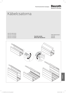 Bosch Rexroth MTHU358781 Kábelcsatorna Manuel utilisateur