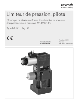 Bosch Rexroth RF25802-B Limiteur de pression Manuel utilisateur