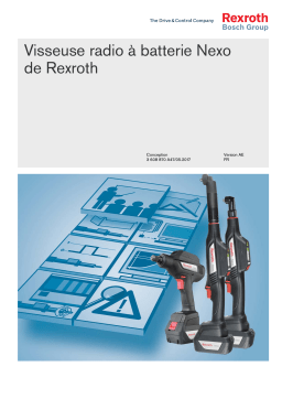 Bosch Rexroth 3608870A47 Visseuse radio à batterie Nexo de Manuel utilisateur