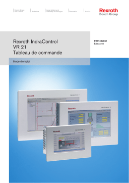 Bosch Rexroth R911342861 IndraControl VR 21 Tableau de commande Manuel utilisateur