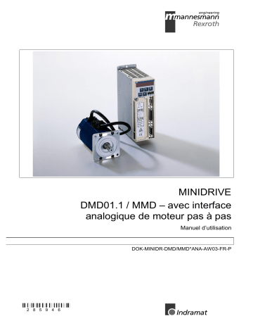 Bosch Rexroth R911285946 MINIDRIVE DMD01.1 / MMD Manuel utilisateur | Fixfr