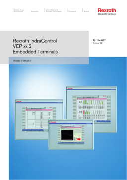 Bosch Rexroth R911343107 IndraControl VEP xx.5 Embedded Terminals Manuel utilisateur