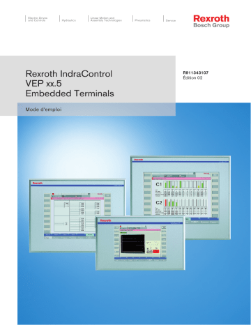 Bosch Rexroth R911343107 IndraControl VEP xx.5 Embedded Terminals Manuel utilisateur | Fixfr