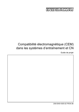 Bosch Rexroth R911273126 Compatibilité électromagnétique (CEM) dans les systèmes d’entraînement et CN Manuel utilisateur