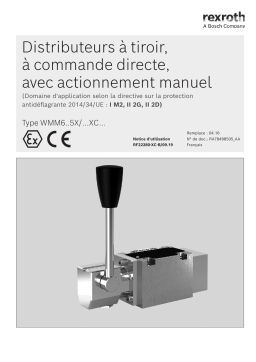 Bosch Rexroth RF22280-XC-B Distributeurs à tiroir Manuel utilisateur