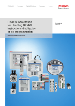 Bosch Rexroth R911328429 IndraMotion Manuel utilisateur