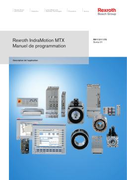 Bosch Rexroth R911311170 IndraMotion MTX Manuel utilisateur