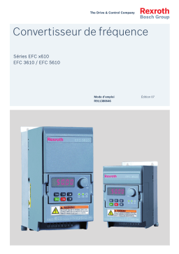 Bosch Rexroth R911380646 Convertisseur de fréquence Séries EFC x610 EFC 3610 / EFC 5610 Manuel utilisateur