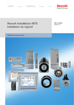 Bosch Rexroth R911312278 IndraMotion MTX Manuel utilisateur