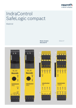 Bosch Rexroth R911332747 IndraControl SafeLogic compact Matériel Manuel utilisateur