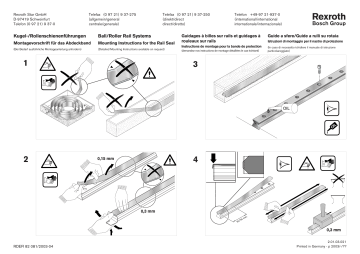 Bosch Rexroth R320103021 Ball and Roller Rail Systems Measuring Mode d'emploi | Fixfr