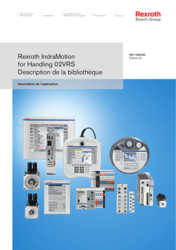 Bosch Rexroth R911335705 IndraMotion Manuel utilisateur