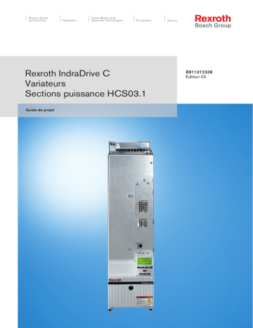 Bosch Rexroth R911312339 IndraDrive C Variateurs Sections puissance HCS03.1 Manuel utilisateur | Fixfr