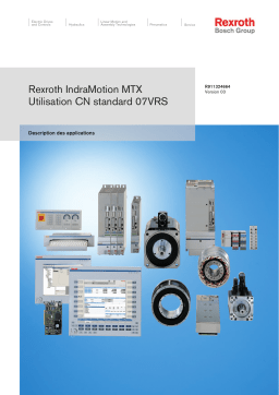 Bosch Rexroth R911324664 IndraMotion MTX Utilisation CN standard 7VRS Manuel utilisateur