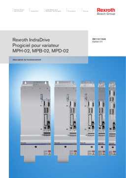 Bosch Rexroth R911311534 IndraDrive Progiciel pour variateur MPH-02 Manuel utilisateur