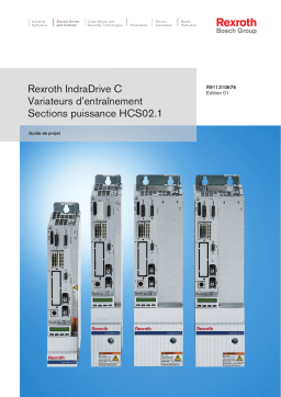 Bosch Rexroth R911310676 IndraDrive C Variateurs d'entraînement Sections puissance HCS02.1 Manuel utilisateur