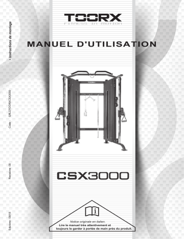 Toorx CSX-3000 Manuel du propriétaire | Fixfr