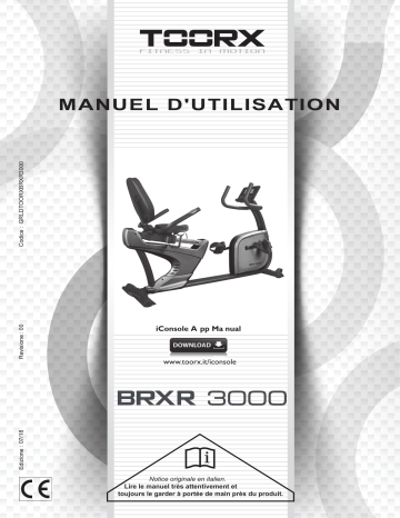 BRX-R3000 | Manuel du propriétaire | Toorx BRX RECUMBENT 3000 Manuel utilisateur | Fixfr