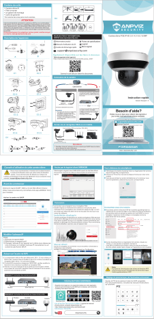 Anpviz Security PTZIP204WX4IR Manuel utilisateur | Fixfr