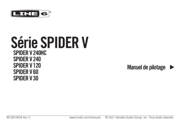 Spider V 60 MkII | Spider V 30 | Spider V 240 MkII | Spider V 240 HC | Spider V 30 MkII | Spider V 240HC MkII | Spider V 60 | Spider V 240 | Line 6 Spider V 120 MkII Mode d'emploi | Fixfr