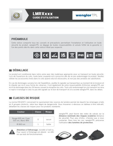 LMDX102 | LMRX101 | LMRX201 | LMRX202 | LMDX201 | LMRX102 | LMDX202 | Wenglor LMDX101 Dome Light Red-cyan light Mode d'emploi | Fixfr