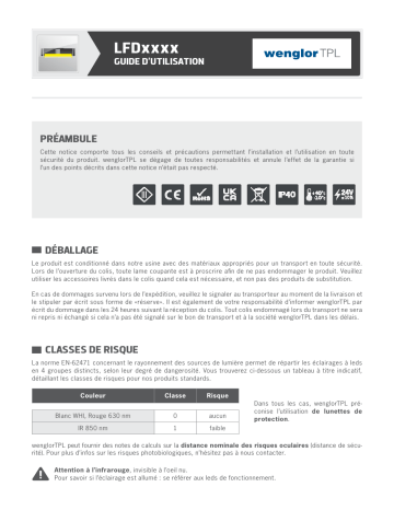 LFDI301 | LFDR302 | LFDI201 | LFDW202 | LFDR501 | LFDW203 | LFDR301 | LFDI302 | LFDI501 | LFDR202 | LFDR203 | LFDR401 | LFDI401 | LFDI203 | LFDW302 | LFDW201 | LFDW501 | LFDR201 | LFDW301 | LFDW401 | Wenglor LFDI202 Flat Dome Light Infrared Mode d'emploi | Fixfr